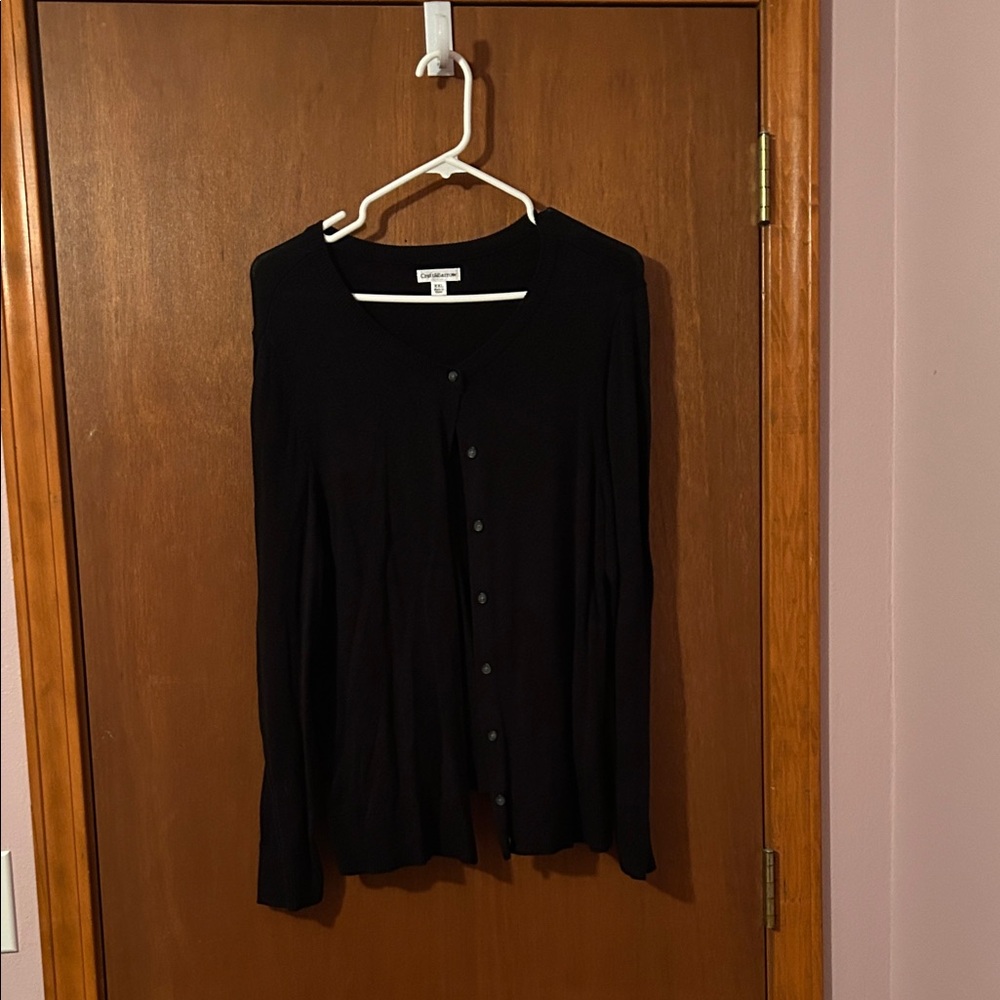 Croft & Barrow Women's Black Button-Down Shirt